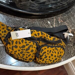 BP Leopard Pattern Belt Bag with Black Accents